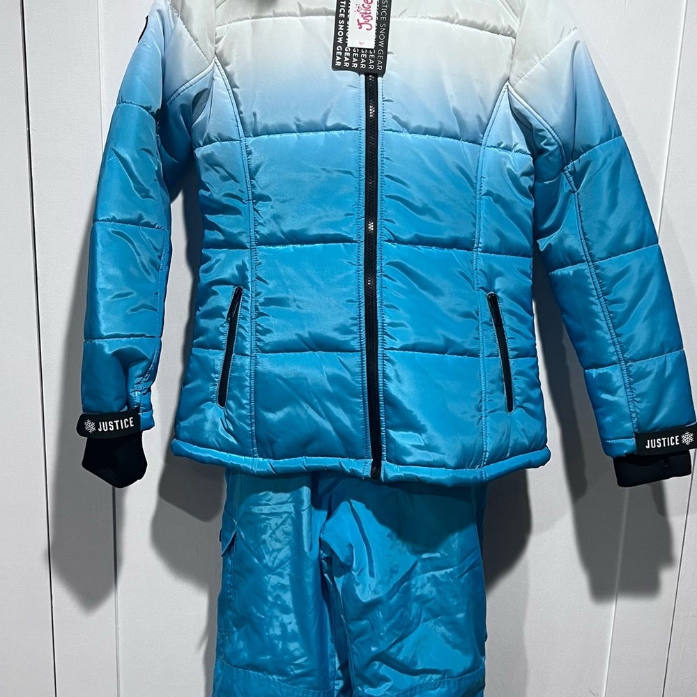 Justice Snow gear,size14/16jacket ,2in1pants w/adjstble and remvable suspenders
